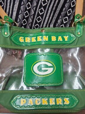 Clear PVC Stadium Tote - Green